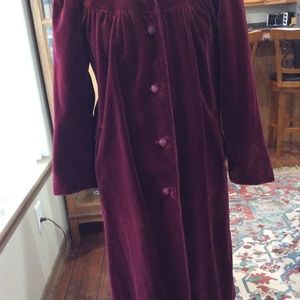 Vintage Red Velvet Opera Coat size M